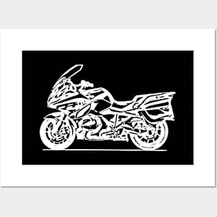 R1250RT Bike White Sketch Art Posters and Art